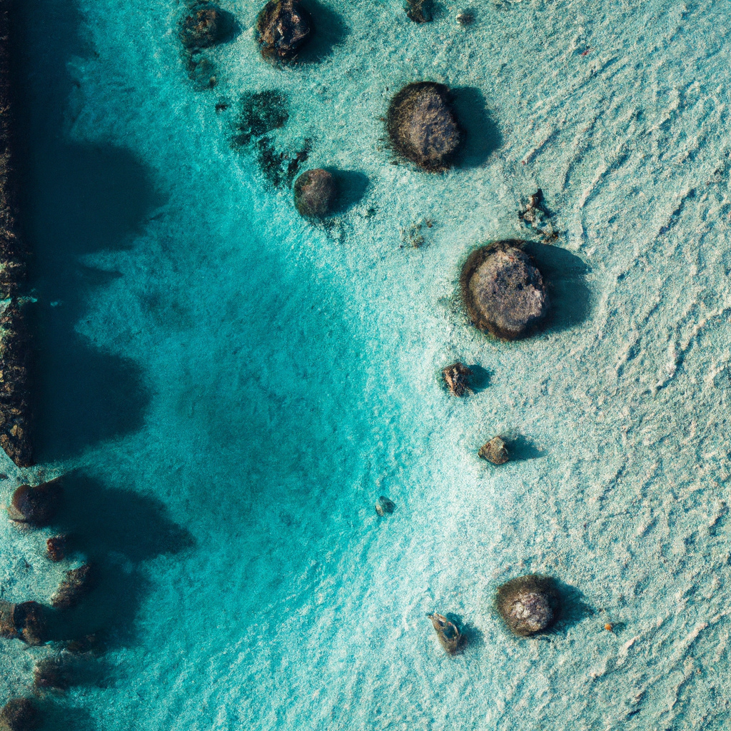 Prise de vue aérienne par drone du lagon de Tahiti