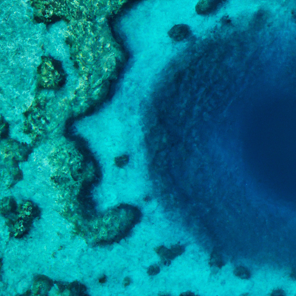 Motifs de récif vus du ciel au-dessus du lagon